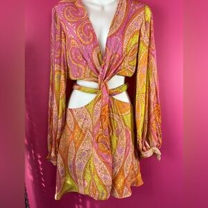 Zara Boho cut out dress new